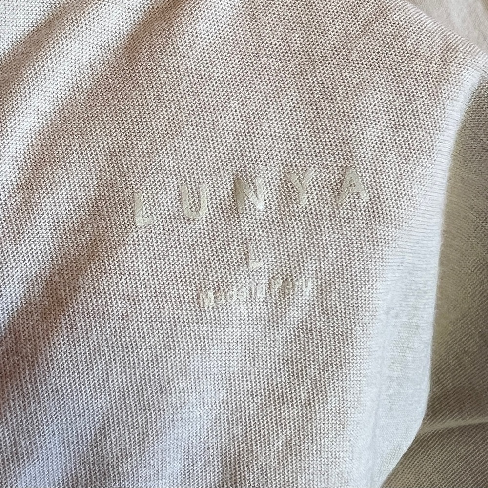 Lunya Pima Cotton Double Layer Sleep Pants ivory sz Large - original style - Picture 4 of 16